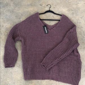 Boohoo oversized knit sweater